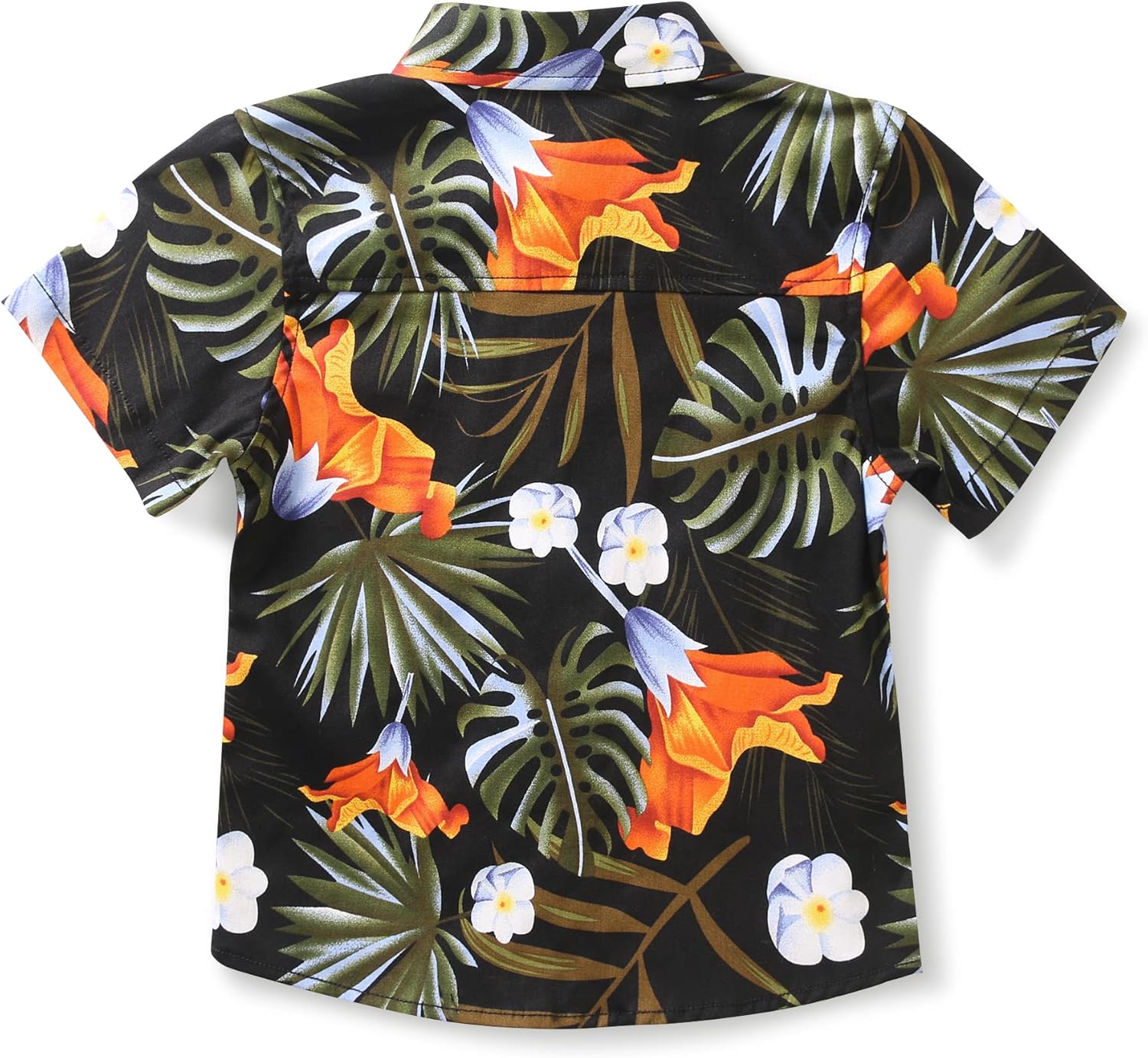 OCHENTA Boys Short Sleeve Button Down Shirt, 90s Vintage Summer Tops, Lightweight Dress Shirt for Toddler/Big Kids (18M-12Y) - Image 2