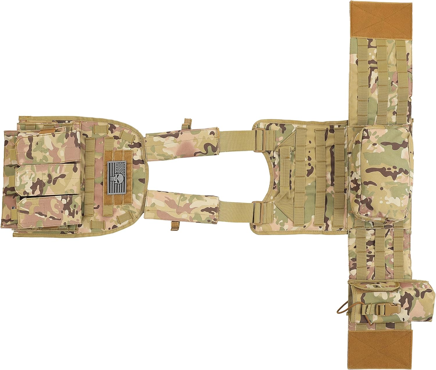 Redemption Tactical “Sentry 2.0” PALS Molle Airsoft Paintball Vest with Side Cummerbund, and Pouches