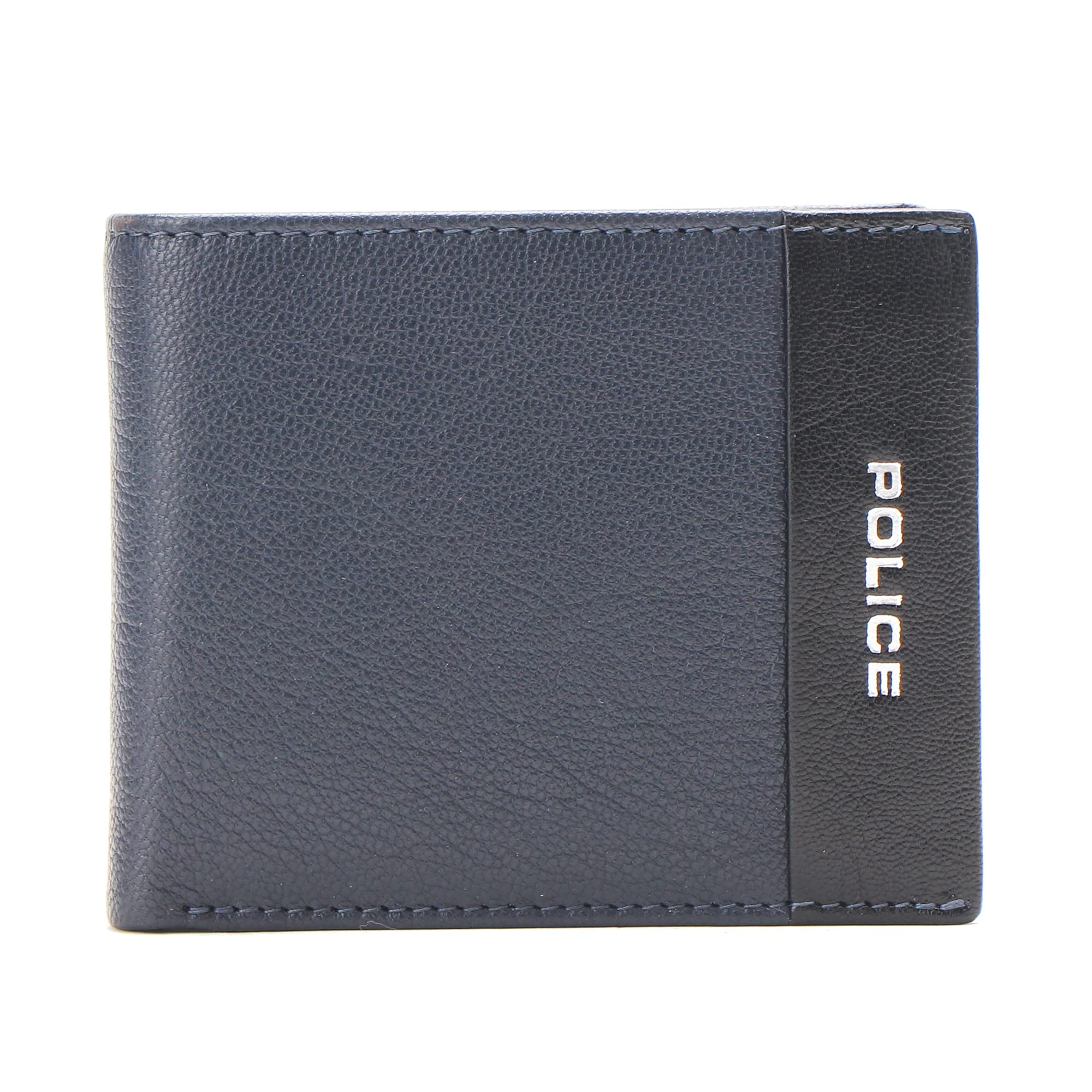 police Rapodo Genuine Leather Men's Bifold Coin Wallet|Gents Leather Purse with Card Holder, Coin Pocket, Gifts for Men - Navy/Black-picture-32