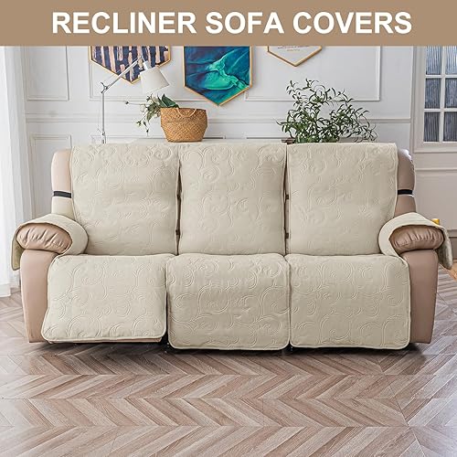 Vista 62 de Funda para silla reclinable 100% impermeable, fundas de silla reclinable para silla reclinable, funda de tela antideslizante para sala de estar
