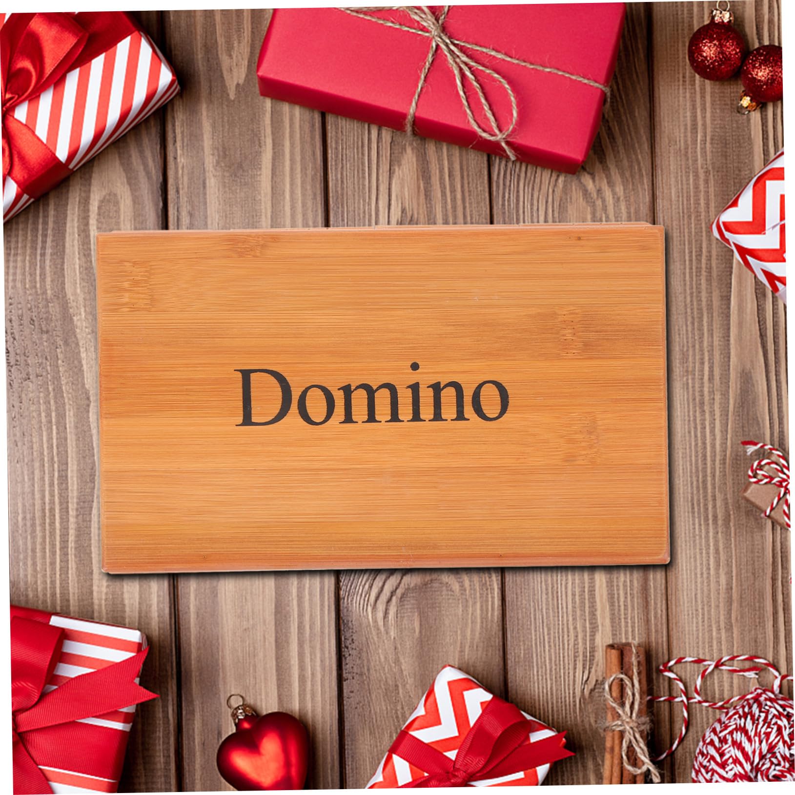 ORFOFE Jeu De Dominos Classique en Bois Bambou Boîte Coulissante Jeu De Dominos Éducatif pour Adultes Et Garçon Et Filles Coffret Vintage pour Soirées en Famille Et Loisirs