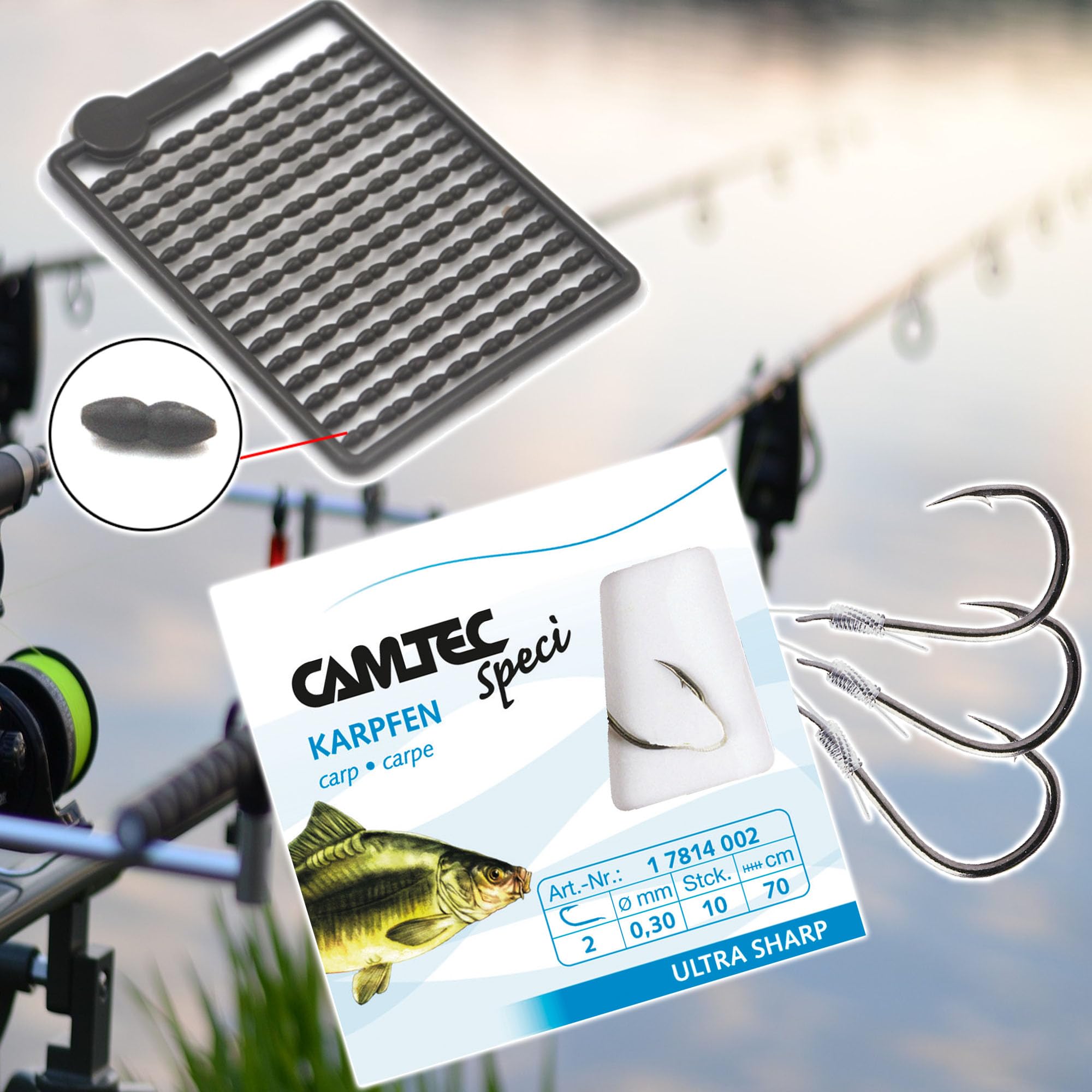 Fischzeux Karpfen Set Profi CarpFX - Karpfenset Rute + Freilaufrolle