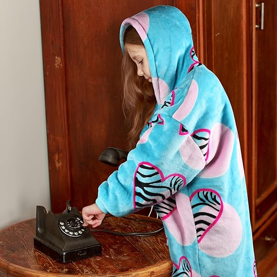 Kato Tirrinia Oversized hoodiedeken, warm cadeau voor vrouwen, knusse sherpatrui, zachte, draagbare fleecedeken, enorme hoodie met voorzak voor volwassenen, mannen, vrienden, Paars