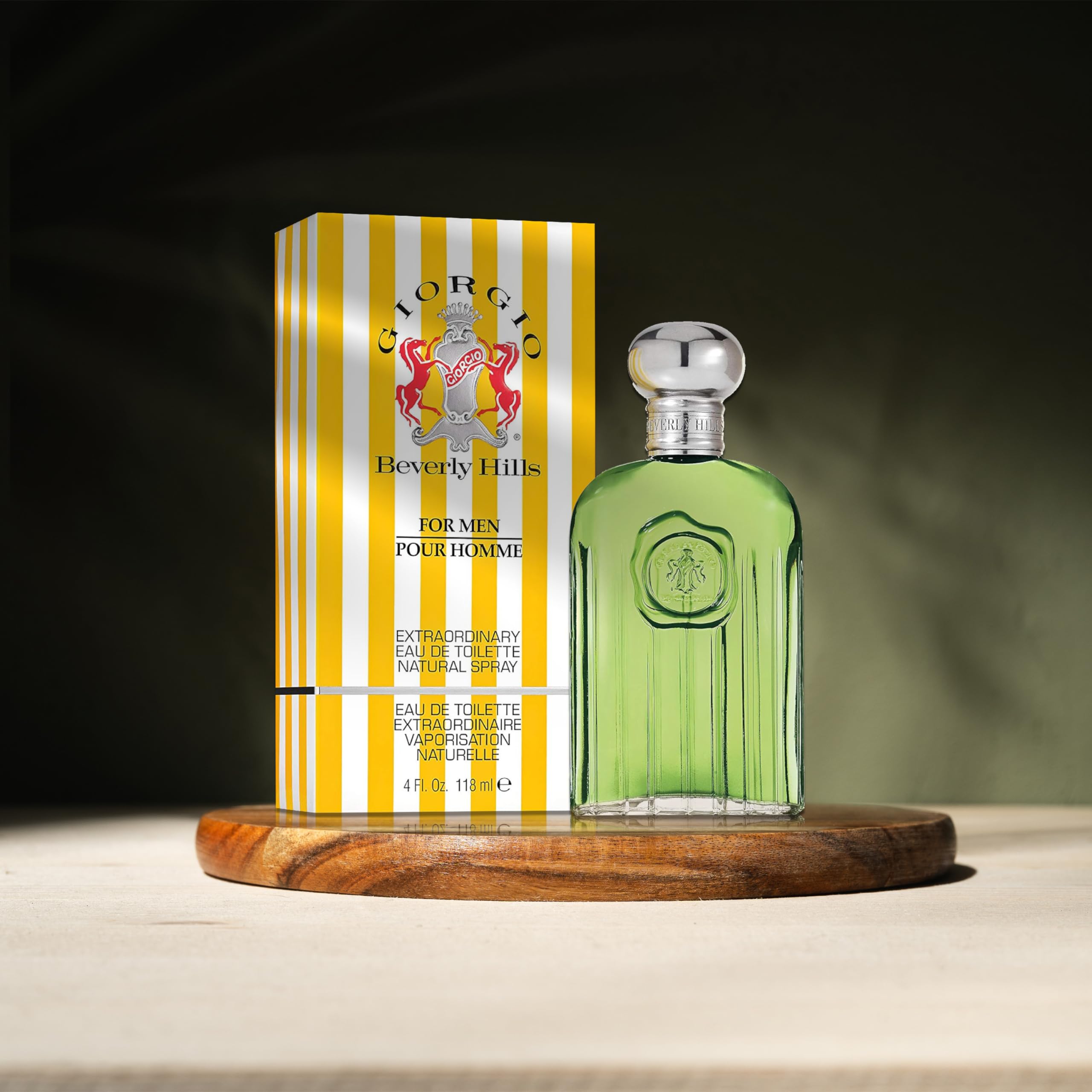 Giorgio Beverly Hills Eau de Toilette Homme, Spray Vaporisateur 118ml