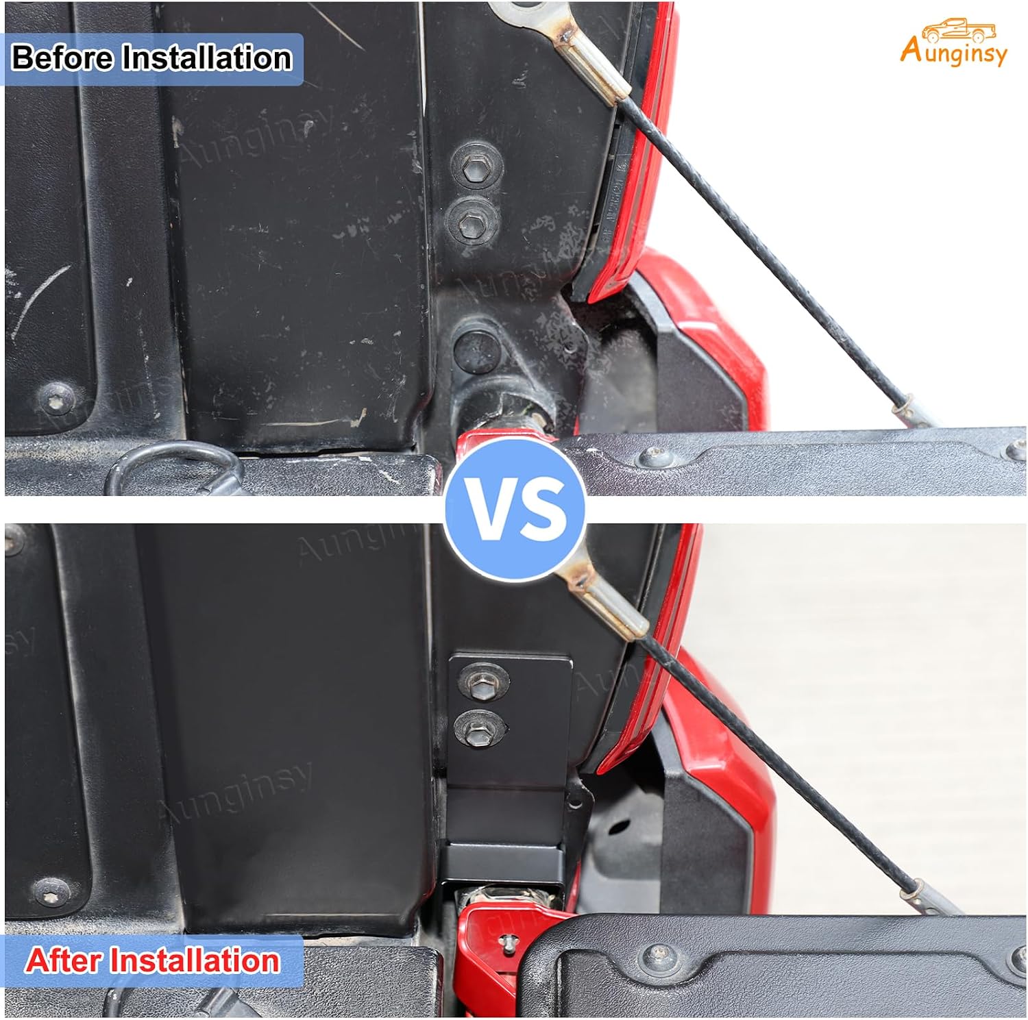 Aunginsy Car Tailgate Anti-Theft Lock Compatible with Toyota Tacoma 2016-2023, Rear Trunk Door Right Side Tailgate Security Device Truck Bed Tail Gate Lock Protector Exterior Accessories