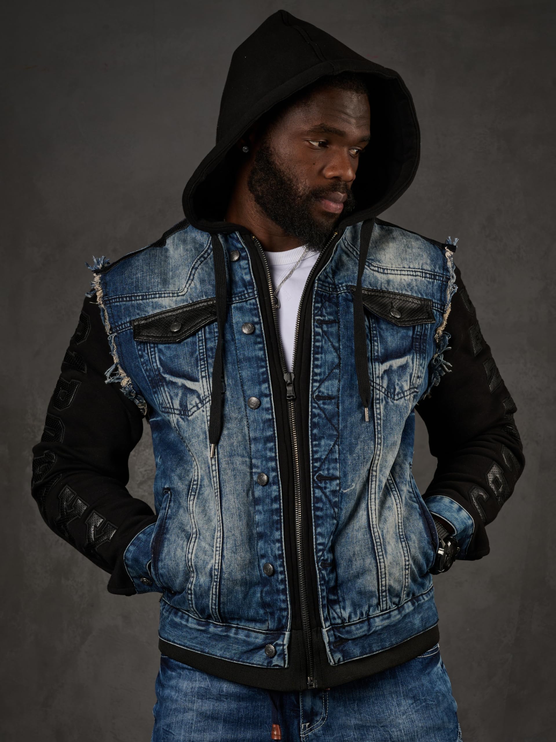 Cipo & Baxx Herren Jacke – Kapuzenjacke für Übergangszeit & Freizeit | Casual Streetwear
