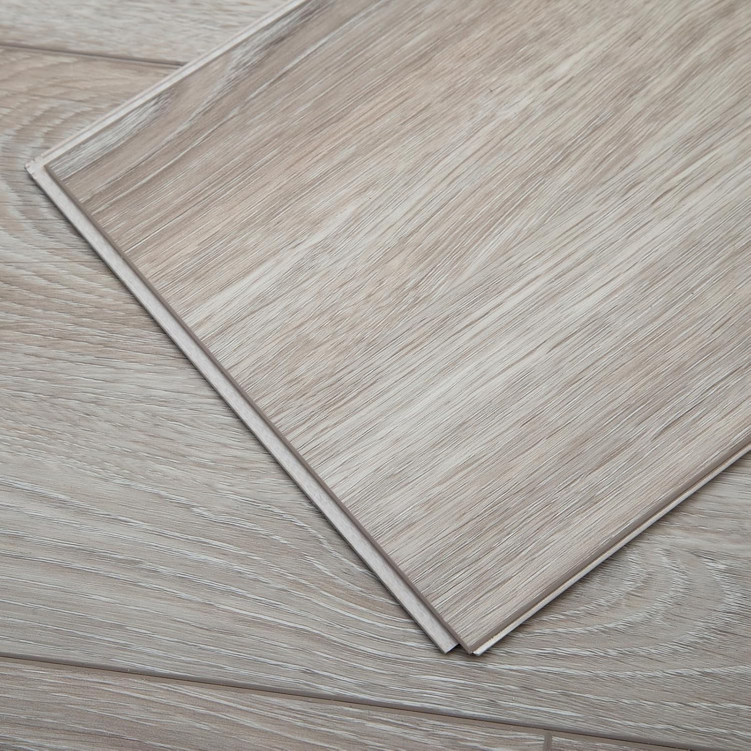 Diflart Waterproof SPC Flooring Click Lock, 48x6 Inch, 5mm Rigid Core Luxury Vinyl Plank, Cantha Oak Wood Look Floor Tiles for Kitchen, Basement, Bathroom, Bedroom