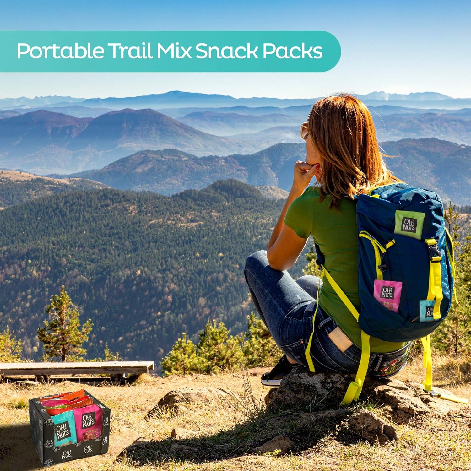 Trail Mix Individual Nut Snacks for On-the-Go | 12 Convenient Nut Snacks for School | Bulk Nuts Variety | Individual Packs (1.5 oz Each) by Oh Nuts