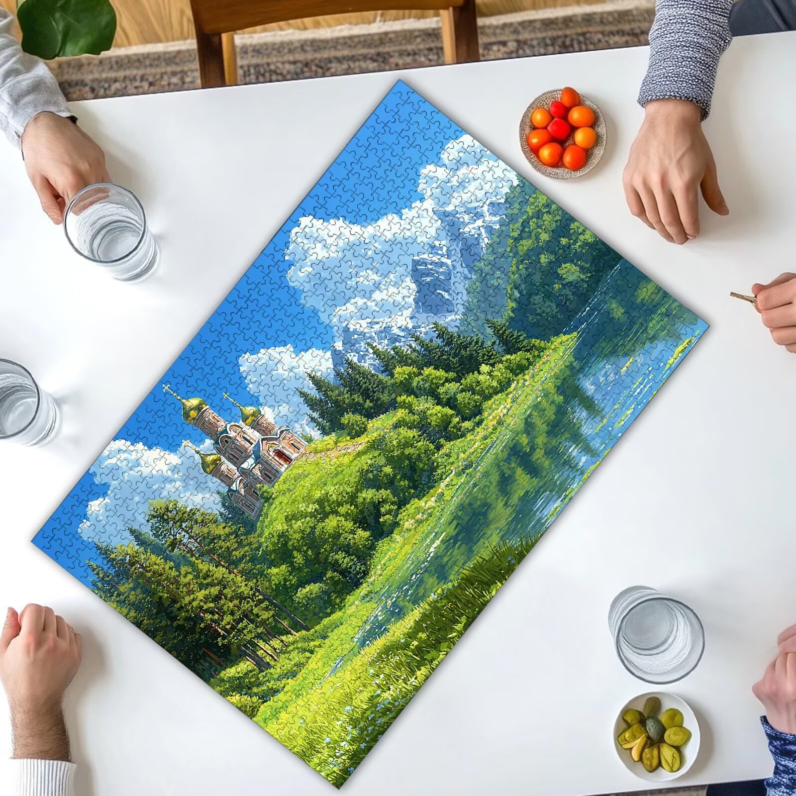 Puzzle 3000 Pezzi per Adulti, Puzzle Paesaggio3000 Pezzi Arte per Adulti e Ragazzi, Misura: 122x80 cm, Puzzles Castello in Legno Impegnativi, Puzzles per Idea Regalo Donna, Decorazioni Casa, -1870