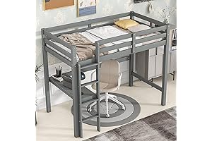 Twin Loft Bed with Desk
