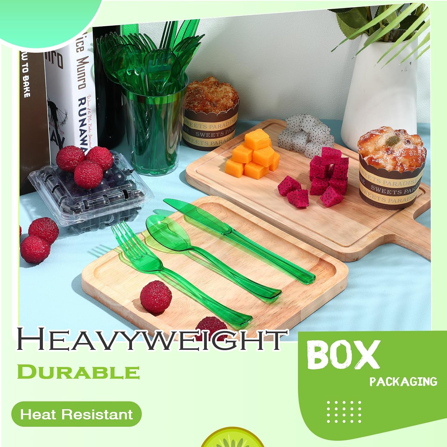 150 Pieces Disposable Cutlery Set Plastic Sierware Heavy Duty