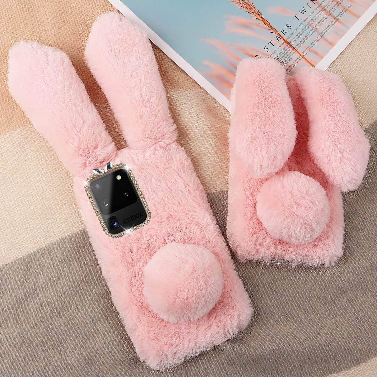 Xifanzi Peluche Custodia Cover Per Oppo A74 4G,Custodia Coniglio