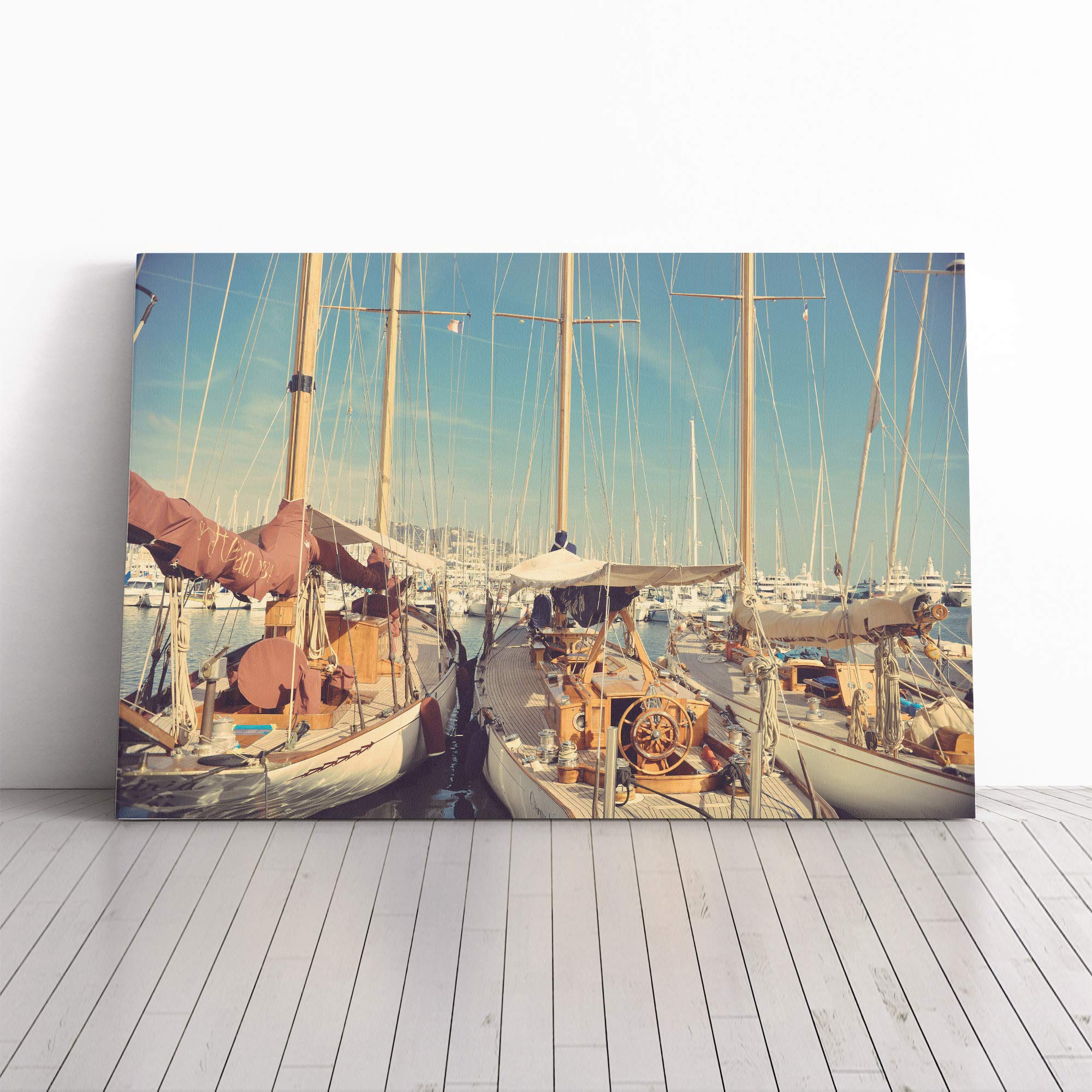 Sailing Ship (7) Canvas Print | Gallery Wrapped 30mm Frame Wall Art | 30x20 inches | Ready to Hang | Modern Seascape Picture | Living Room Bedroom Lounge Office