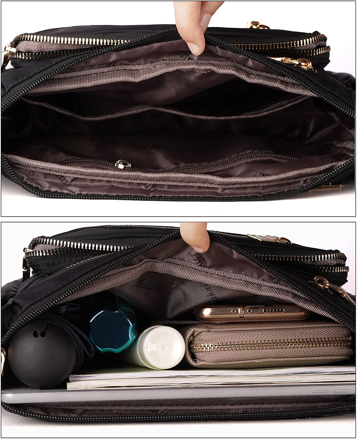 NOTAG Nylon Crossbody Bags for Women Small Waterproof Cross Body Handbag Mutilpockets Shoulder Bags Lightweight Travel Purses - Image 2