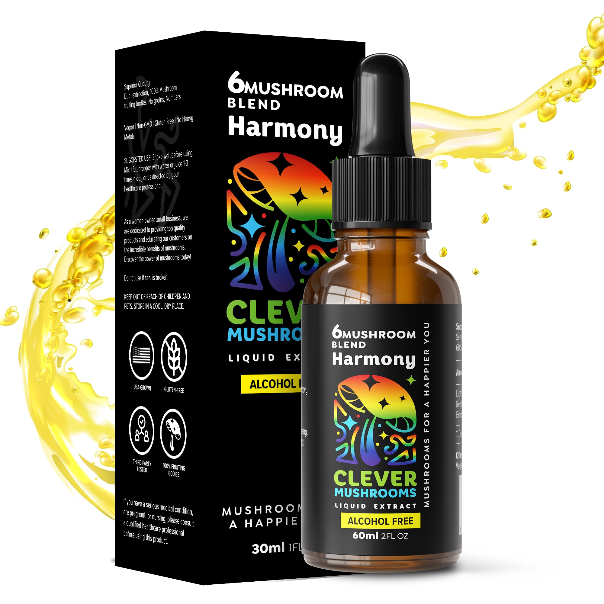 Amazon.com: CLEVER MUSHROOMS 6 Blend Mushroom Liquid Extract - Alcohol  Free, Natural Energy, Cognitive Support, Immunity Boost,100% Fruit Bodies,  Lion's Mane, Cordyceps, Reishi, Chaga, Turkey Tail, Maitake : Health &  Household