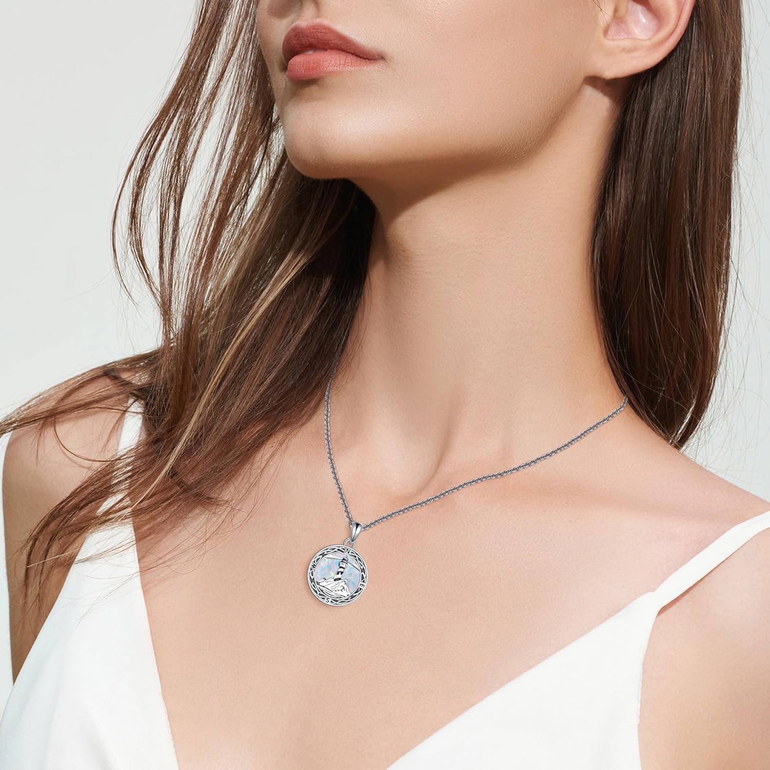 ONEFINITY Lighthouse Necklace for Women Sterling Silver Lighthouse Pendant Necklace Birthday Jewelry Gift for Women - Image 2