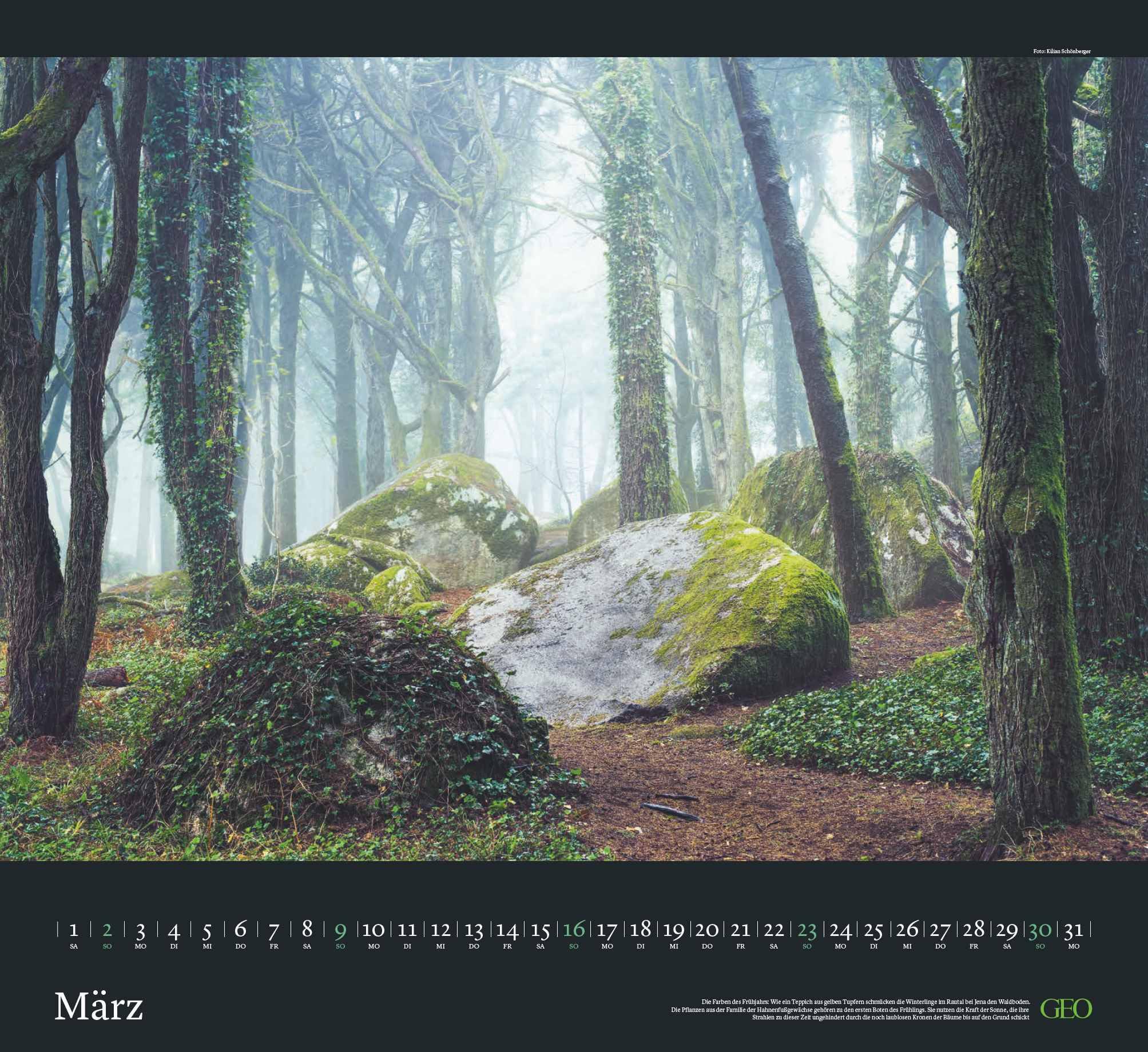 GEO Klassiker: Traumpfade Wandkalender 2025 - Beeindruckender Kalender für Wander- und Naturfreunde, Quadratisches Format 60x55 cm, mit Bildern von Malerischen Wanderwegen
