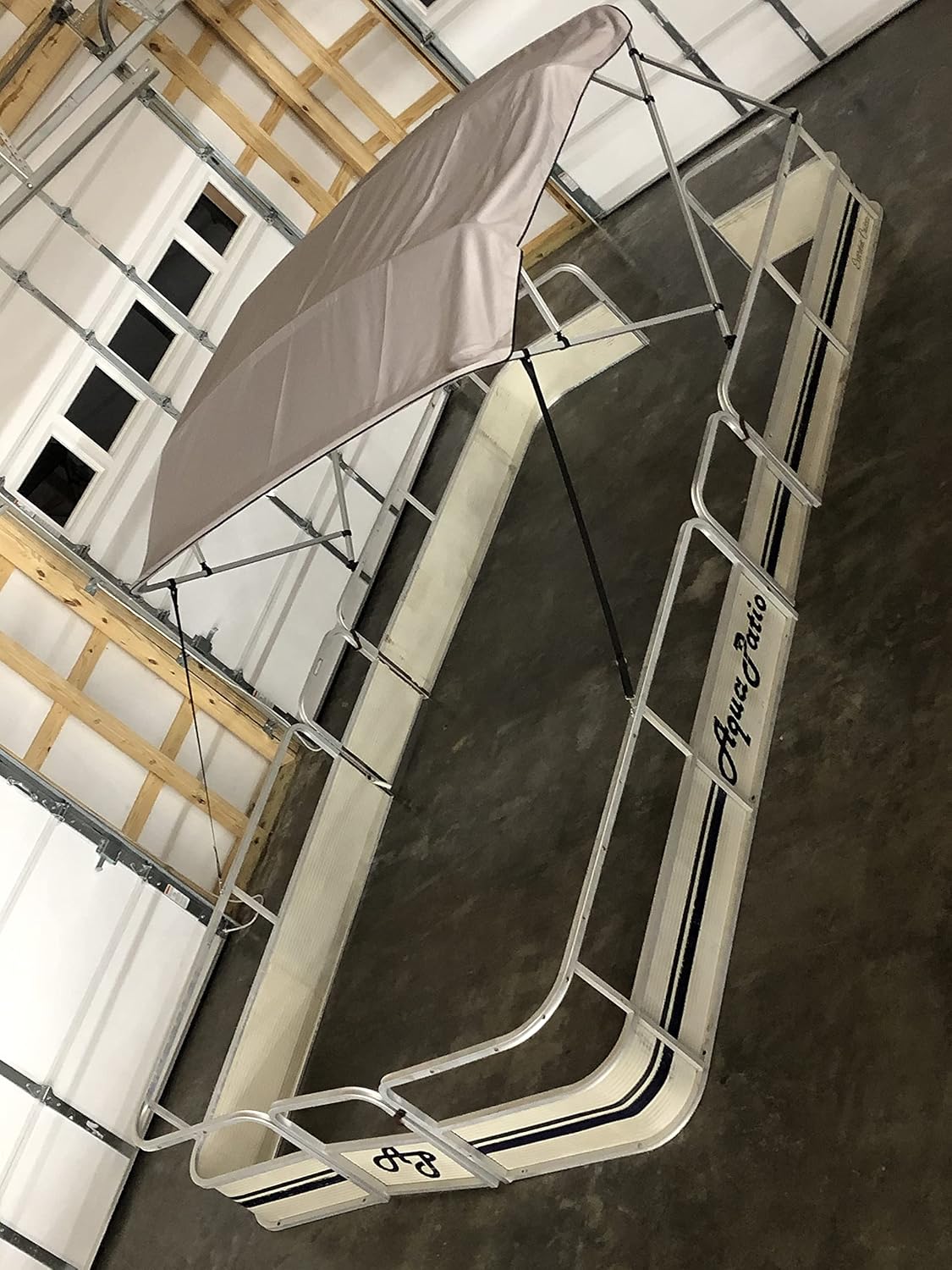 Cypress Rowe Outfitters Bimini Top Complete Kit 9'x8' Light Grey, 9 Feet Long, Fits 91-96" Wide, Complete with Frame, Canvas(with Boot) and Hardware Kit