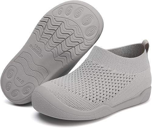 TODDLLUBY Toddler Sneakers - Soft Slip-Resistant Sole, Wide 