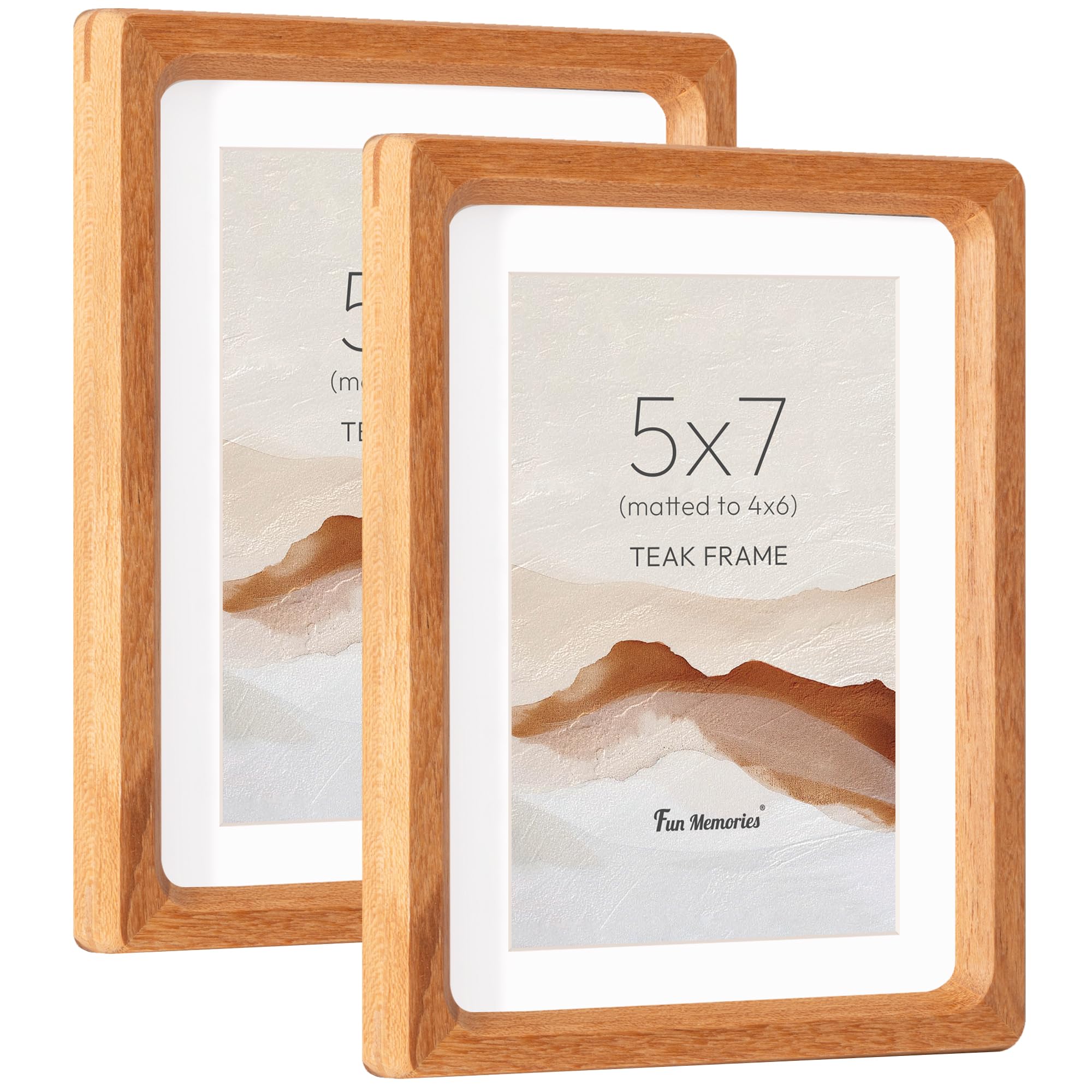 Cadres photo en bois de teck de 12,7 x 17,8 cm pour décorer votre salon