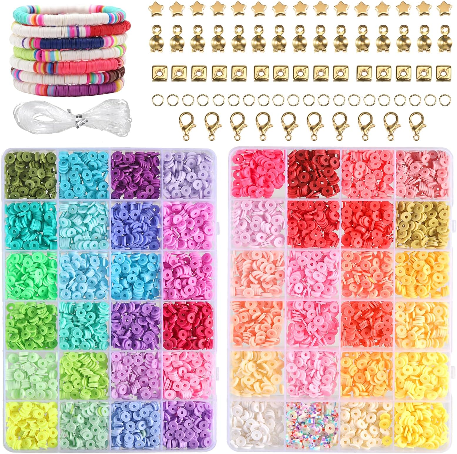 HOLDLEAF Perlen Set 8000+ Teile - Morandi Glasperlen Mit Buchstaben