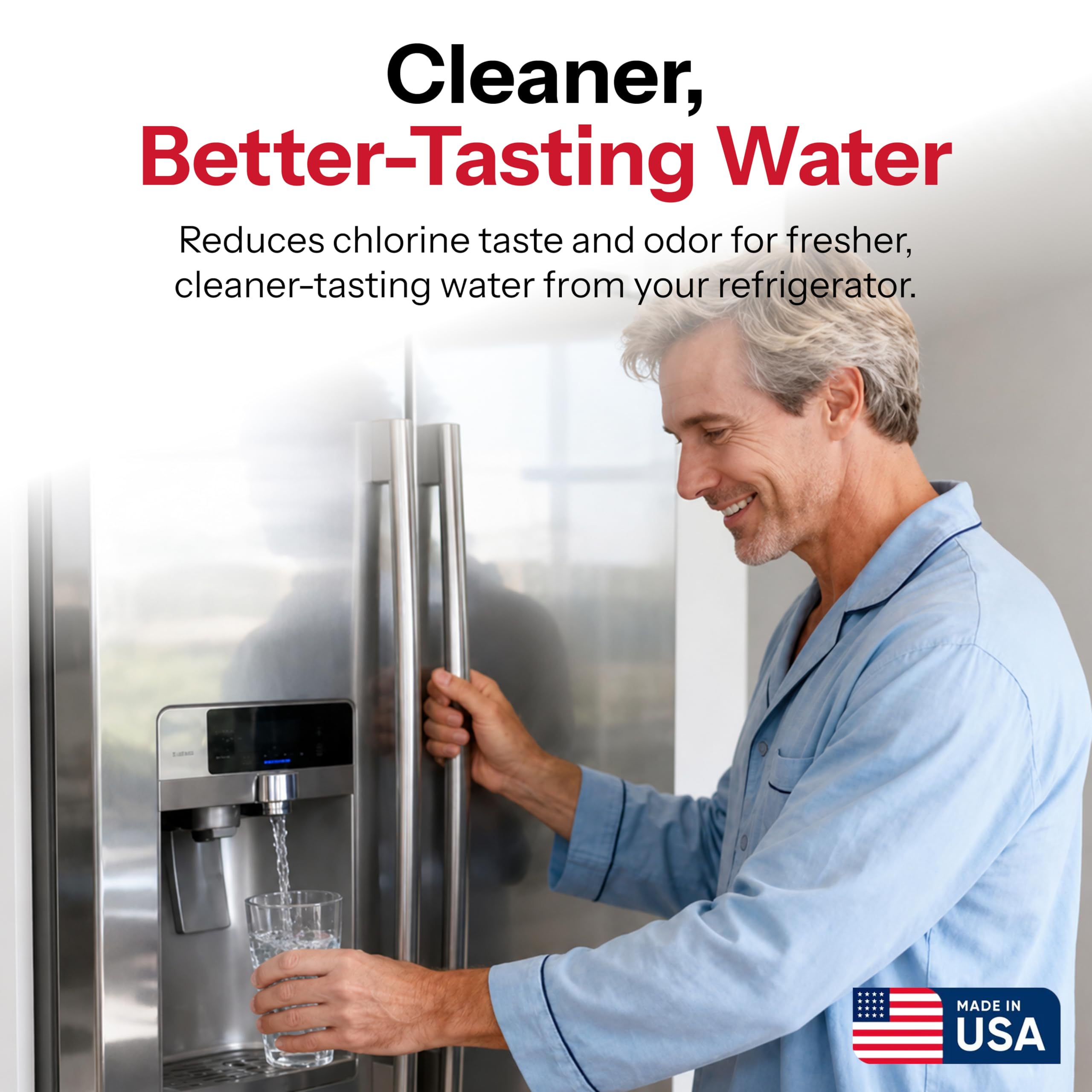 Clear Choice Filtro de sabor de repuesto compatible con filtro de agua de refrigerador GE MWF WF287 EFF-6013A FMG-1 FMG1, filtro de agua para refrigerador, NSF/ANSI 42, caja de 3, fabricado en los
