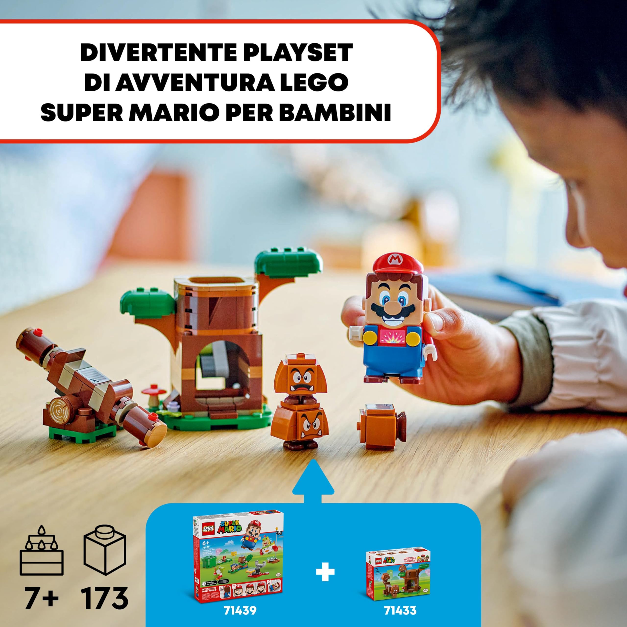 LEGO Super Mario Parco Giochi dei Goomba, Set Nintendo da Collezione per Bambini, Bambine e Fan da 7 Anni in su con 3 Personaggi, Albero e Altalena Giocattolo da Costruire, Idea Regalo 71433