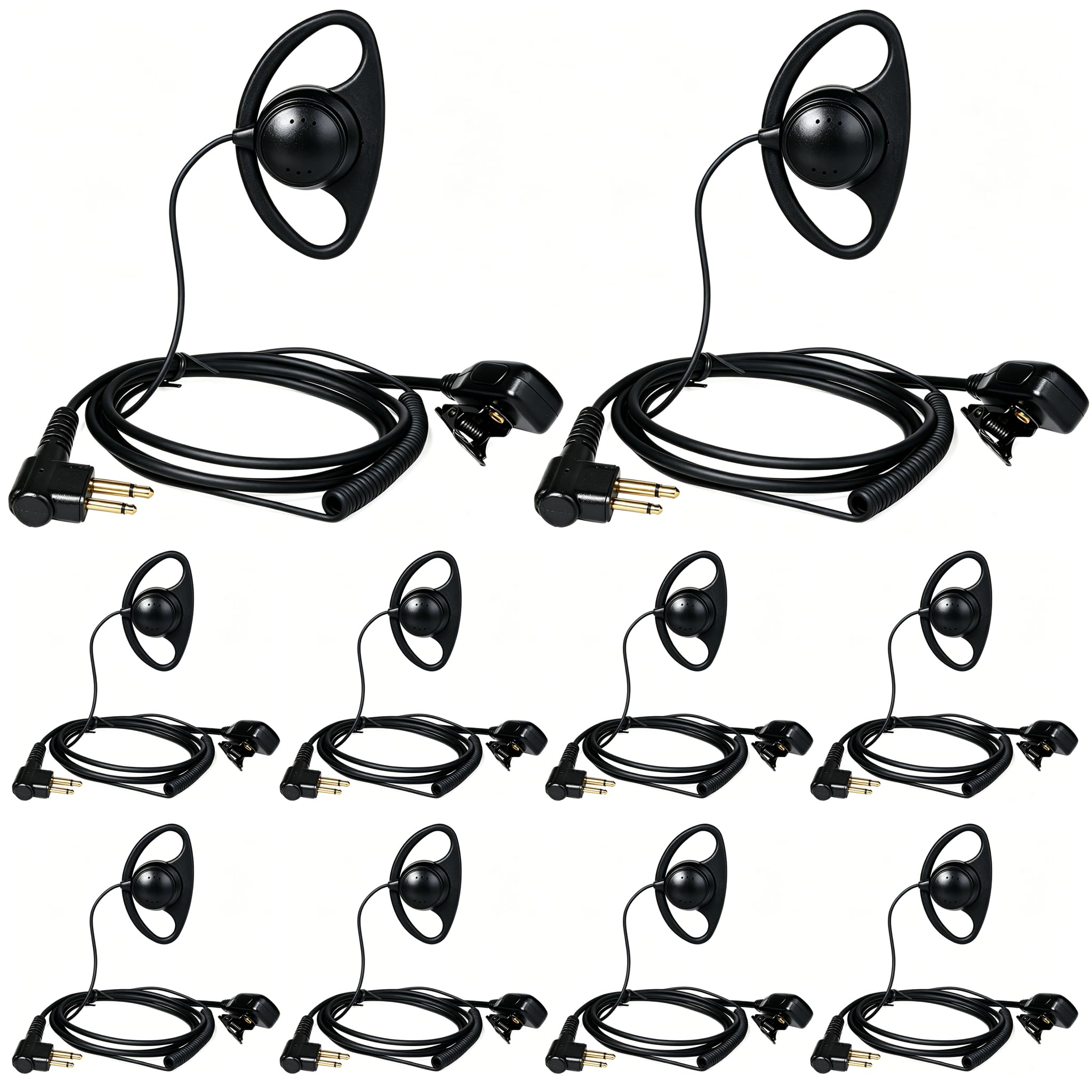 Auricular robusto Motorola CP040 DP1400 con conector de dos pines HYS 6