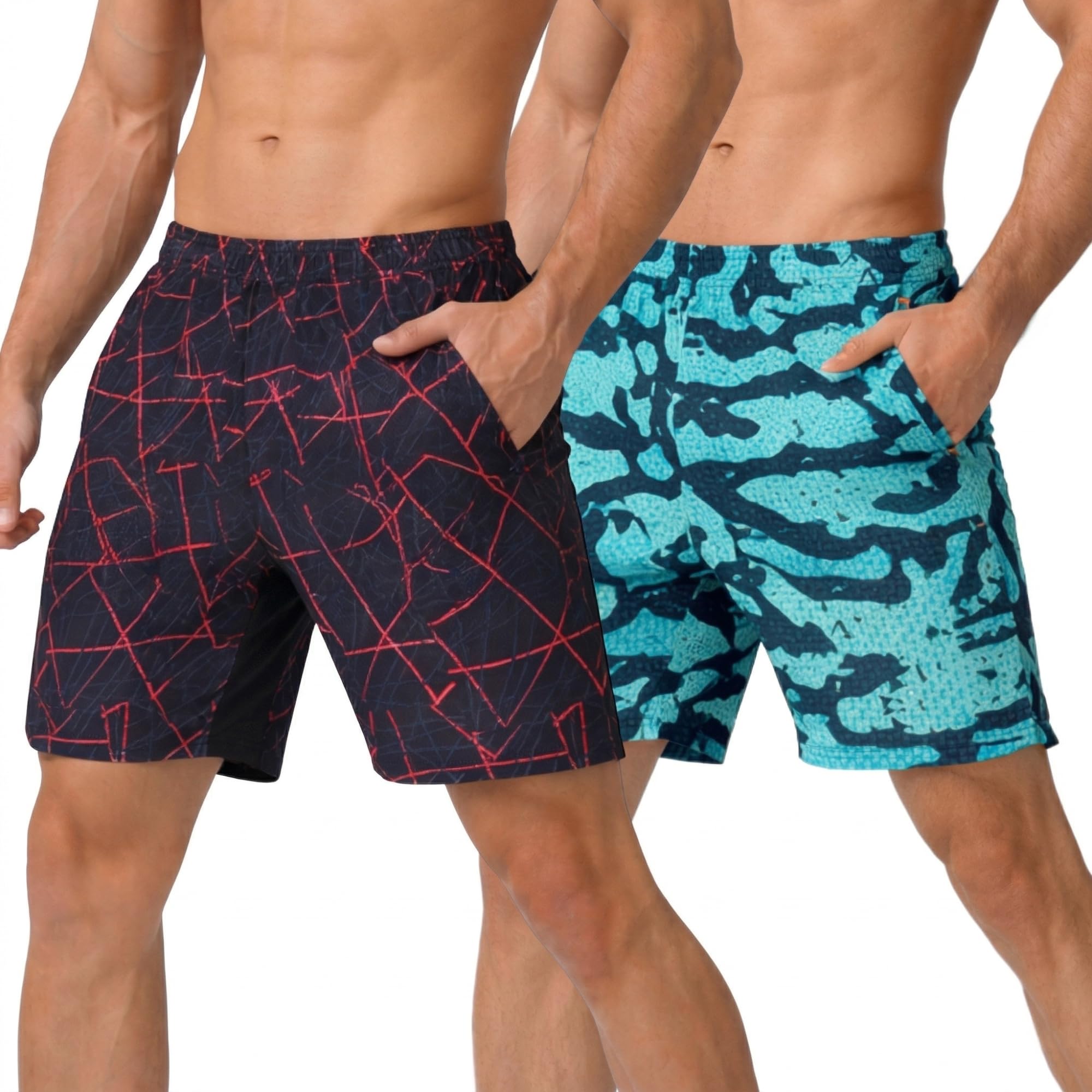 Men’s Stylish 2 Color Gym Shorts for Men Workout, Running Shorts Lightweight Sports Half Nikker, Comfortable Mens Shorts Casual, Bermuda Short Gym Wear-image-37