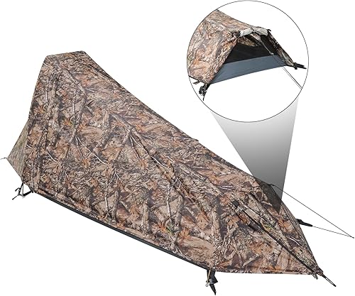 Miniatura 4 de GEERTOP Tienda de campaña ultraligera Bivy para 1 persona 3 estaciones impermeable para mochileros para una sola persona para acampar senderismo