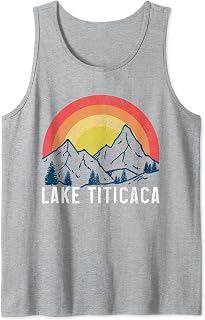 Lake Titicaca Bolivia Vintage Bolivian Souvenir Tank Top