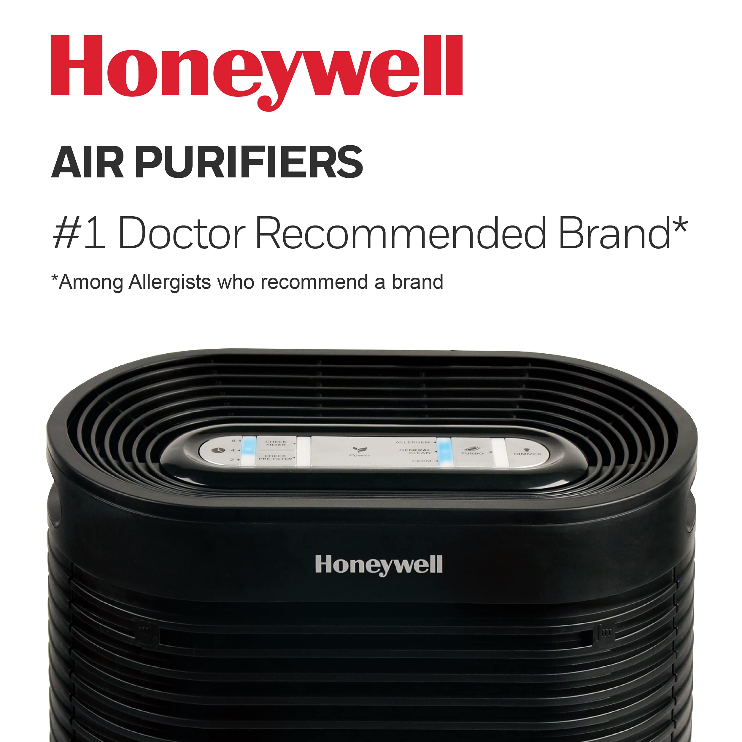 Honeywell HPA100 HEPA Air Purifier, Medium Room (155 sq. ft), Black