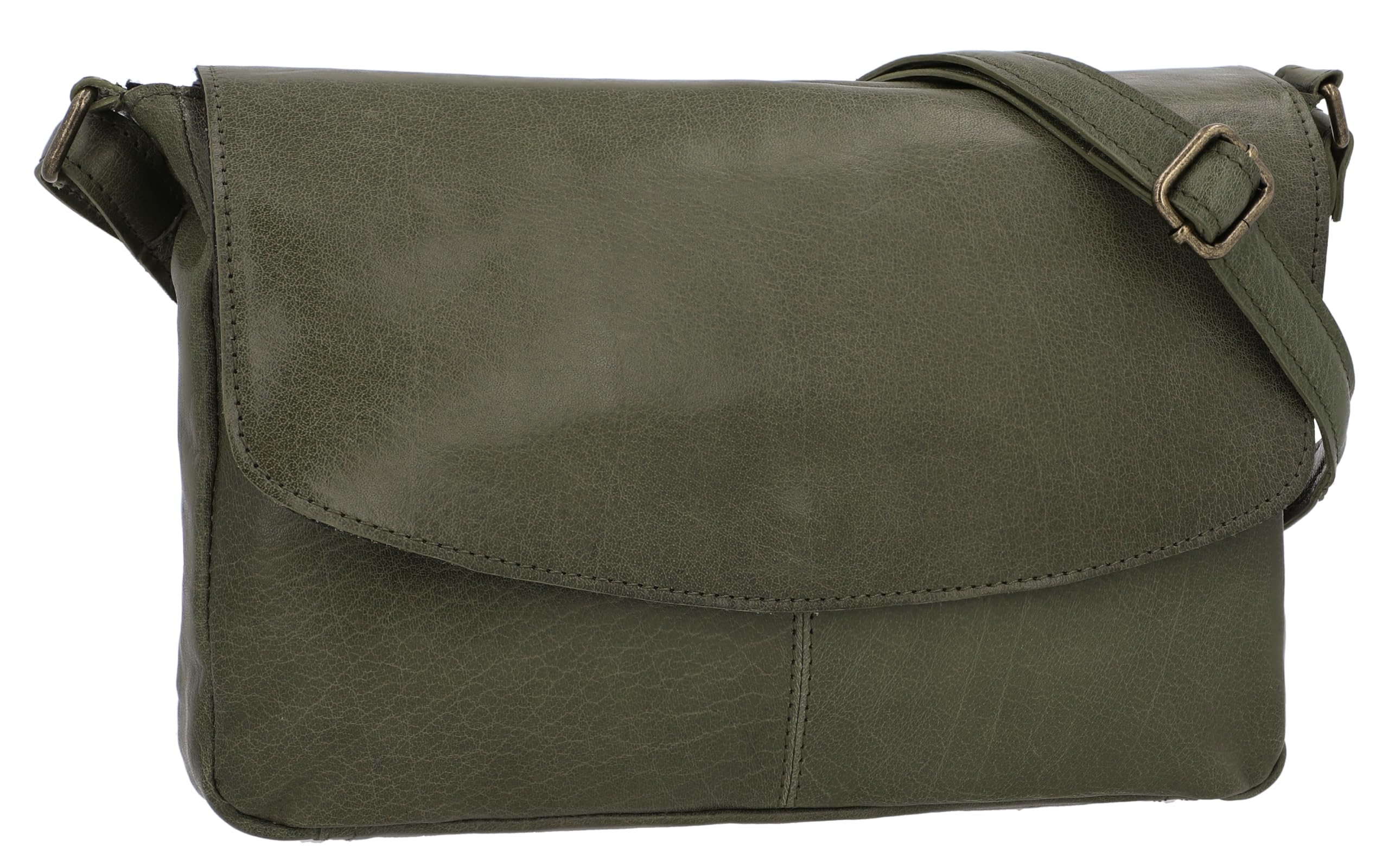 Gusti Leder Maisie - Borsa a tracolla da donna in vera pelle, stile vintage, con cerniera e tracolla