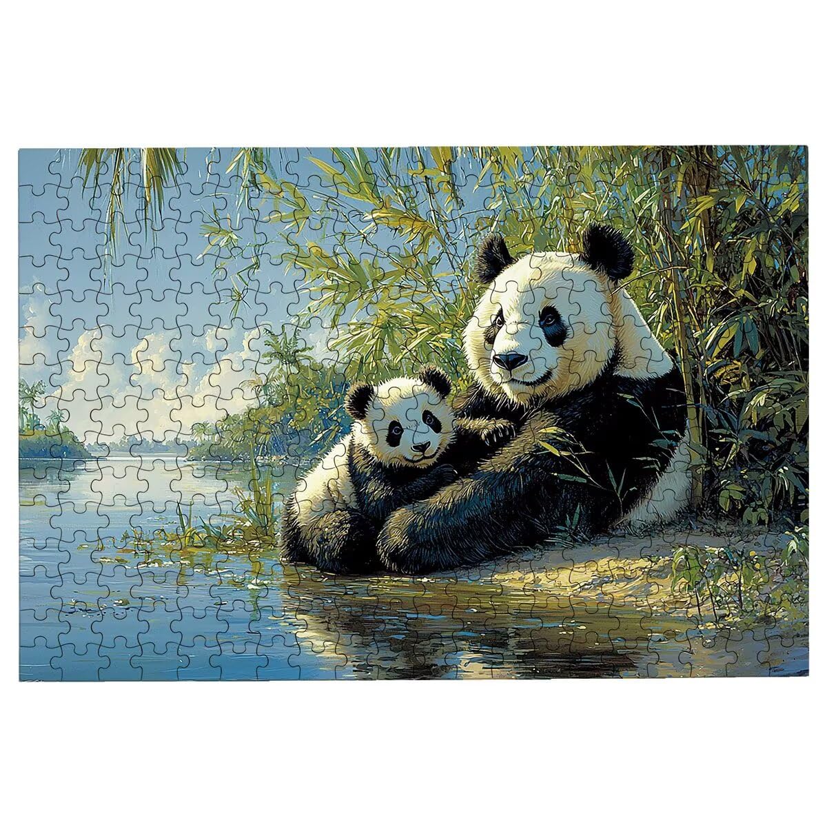 Puzzle 2000 sztuk dorosłych zwierzęta, puzzle dla dorosłych Panda, klasyczne puzzle dla dorosłych wyzwanie dla całej rodziny, zabawki puzzle litery na plecach, prezent dla mężczyzny wystrój -2713