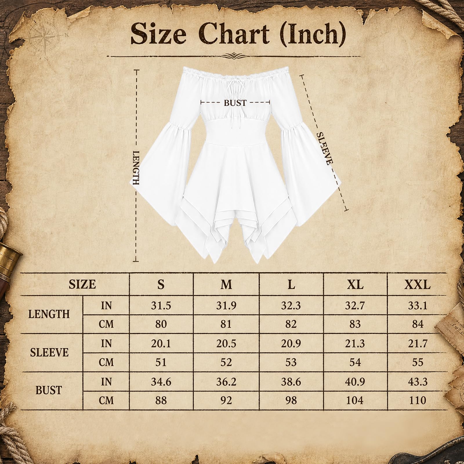 Piratenkostüm Damen Set, Piratin Outfit