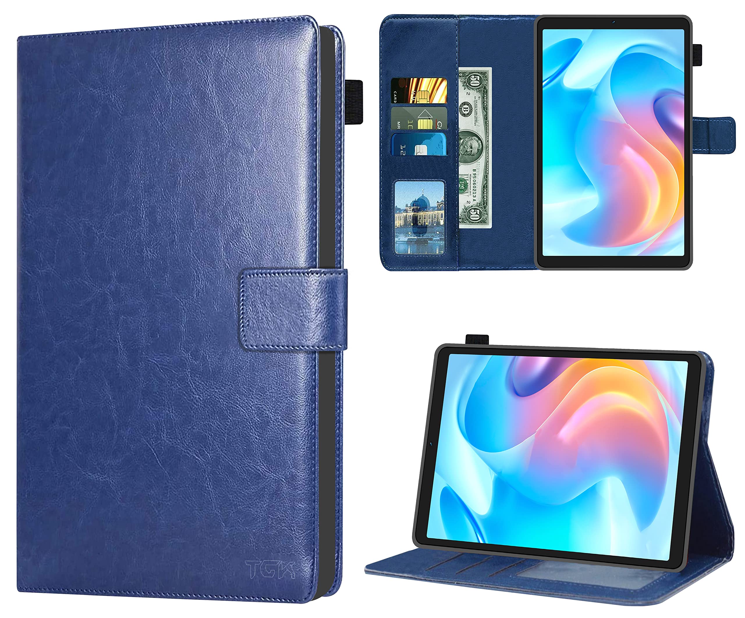 TGK Wallet Leather Flip Case Cover for Realme Pad Mini 8.7 Inch Tablet Blue (B09ZLLL33R) Amazon Price History, Amazon Price Tracker