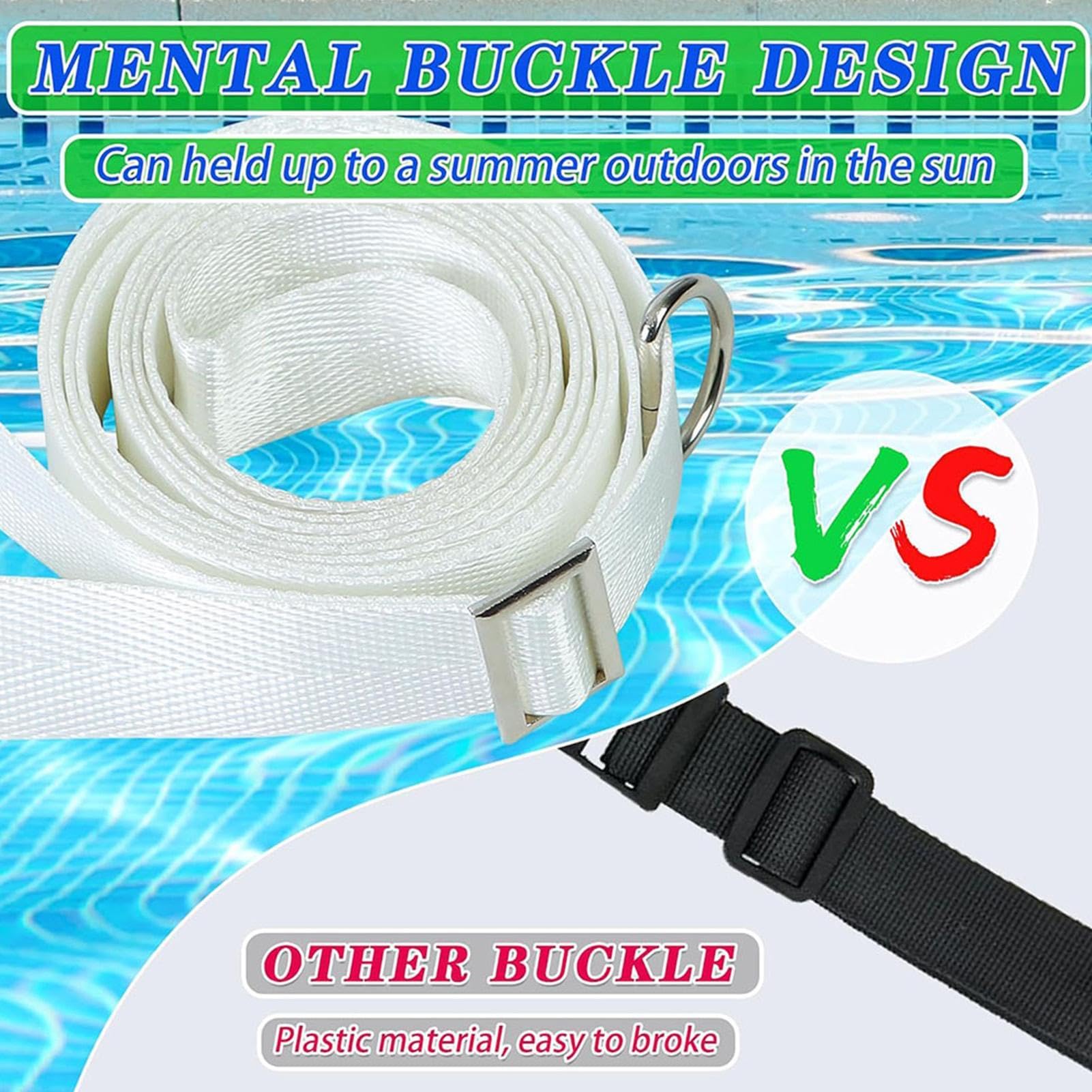 Generisch Pool-Volleyballnetz, vielseitige Installationsmöglichkeiten, Polyester- und ABS-Material, Ersatz-Pool-Volleyballnetz, Sportzubehör, längenverstellbares Design, für Erwachsene am im Freien