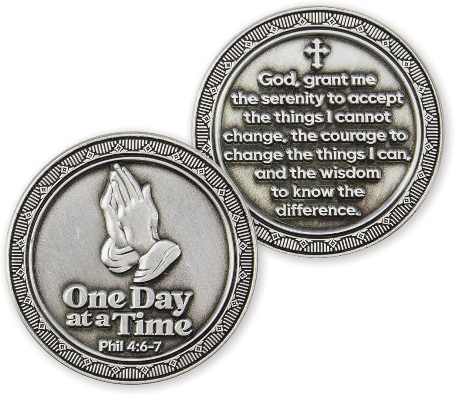Serenity Prayer Love Expression Coin, Bulk Pack of 10 Appreciation Gifts for Police, Military & Law Enforcement, Keepsake Pocket Token of Prayer & Divine Protection for Men & Women, EDC Coin