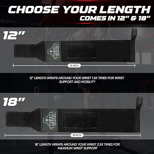 Miniatura 7 de Bear Grips Muñequeras de doble banda, soporte de muñecas para Entrenamiento del Día, levantamiento de pesas, muñequeras (Colores bandera americana,