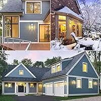 Vista 6 de BesLowe - Paquete de 2 lámparas de pared para exteriores, faroles impermeables y modernos, dispositivos de iluminación para porche, con casquillo