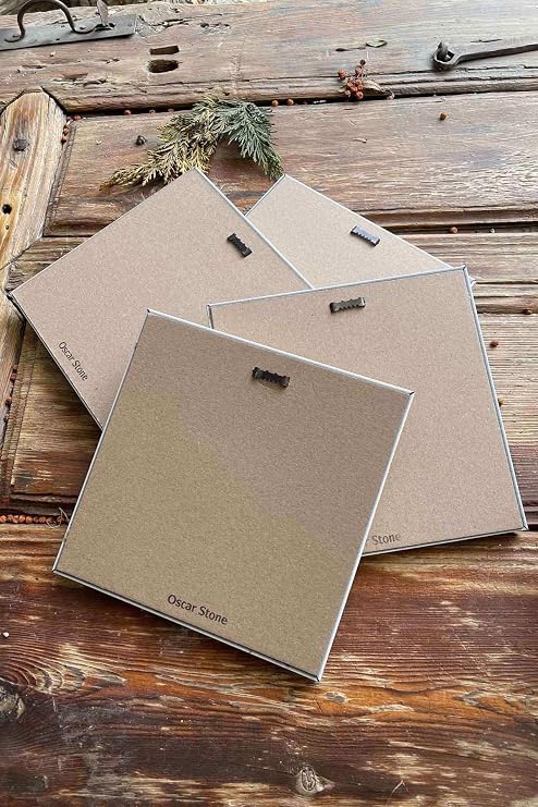 Oscar Stone Decor Çerçeveli Taş Tablo Duvar Dekoru 20X20Cm 4'Lü Set Gemici Seti Martı Gaz Lambası 4-4Cdd-098