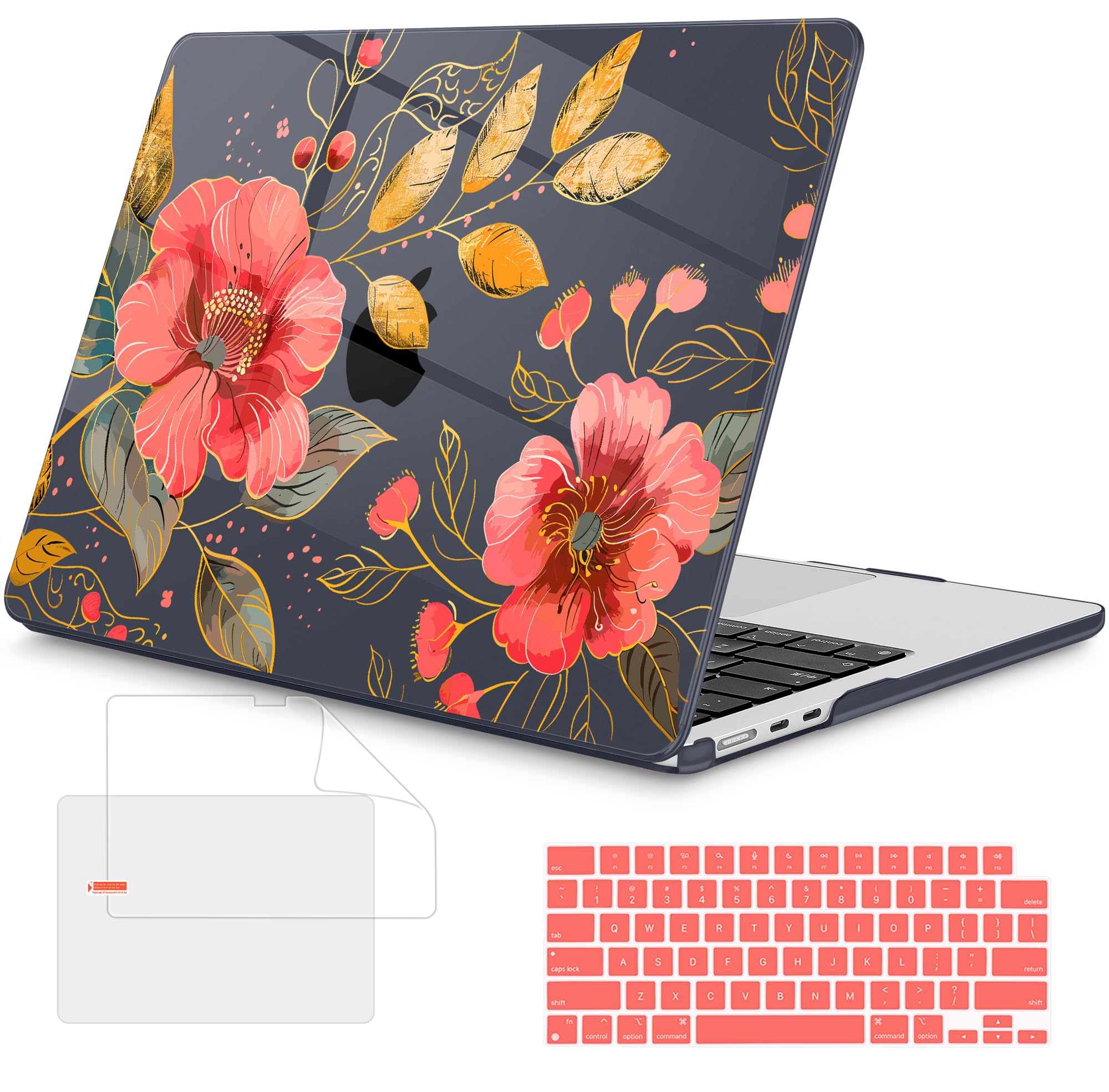 Mektron Compatible with M4 MacBook Air 15 inch Case 2025 A3241 2024 2023 M3 A3114 A2941 M2 Liquid Retina Display Touch ID, Plastic Hard Case &