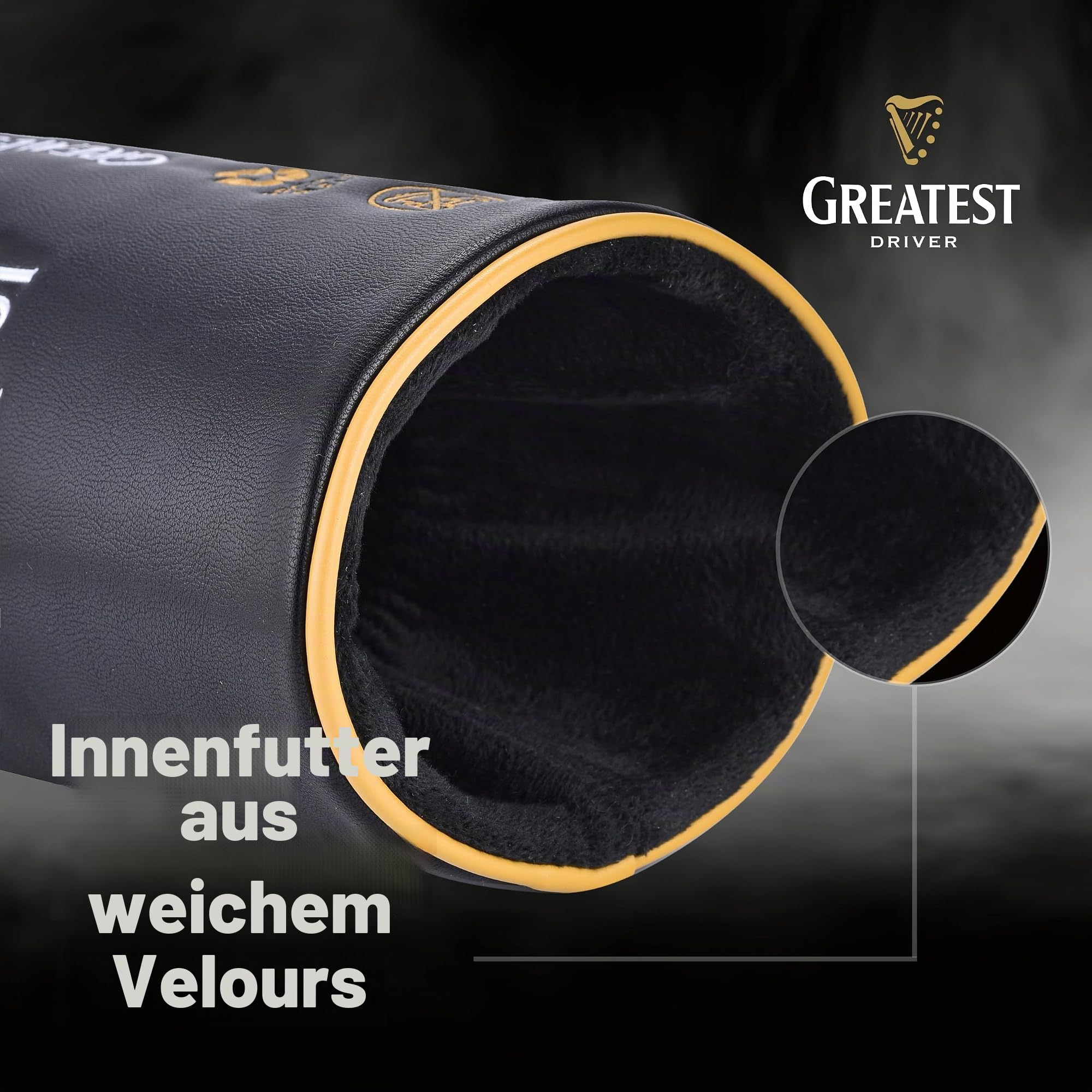 Shanker Golf Driver Schlägerhaube – Bierdosenform, lustige Schlägerhaube – Tour-Grade PU-Leder Golfschlägerhülle mit gestickter Oberfläche
