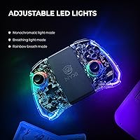 Vista 2 de NYXI Hyperion Transparent Style Wireless Joy-pad with 8 Color LED for SwitchSwitch OLED, Hyperion switch controller with RGB Lights, Programmable