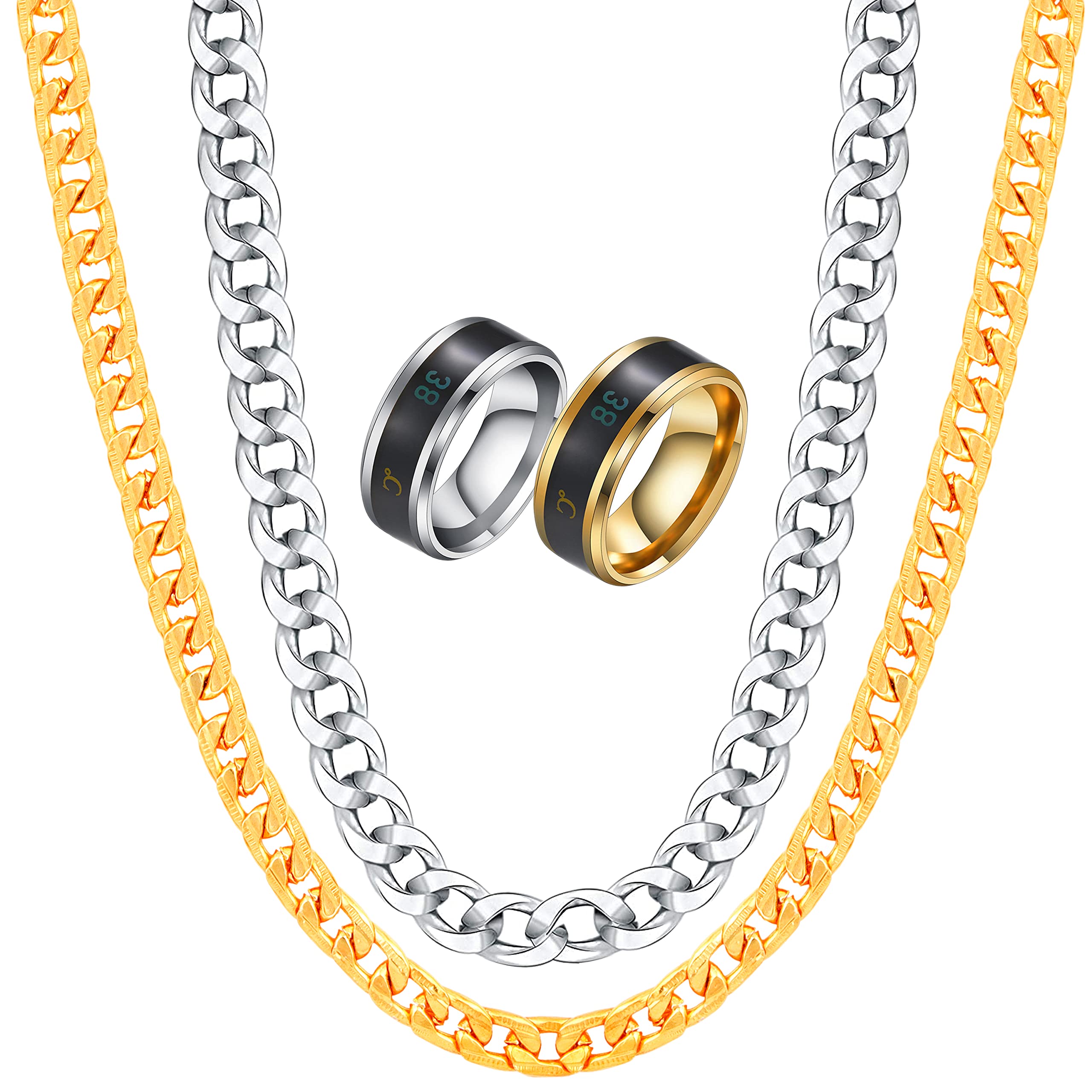 See full amazon price history chart for Fashion Frill Mens Jewellery Golden Silver Chain With Temperature Ring For Men Boys Girls Pack of 4 Fashion Frill Mens Jewellery Golden Silver Chain With Temperature Ring For Men Boys Girls Pack of 4 (B0BFB8YMDP) Amazon Price History, Amazon Price Tracker