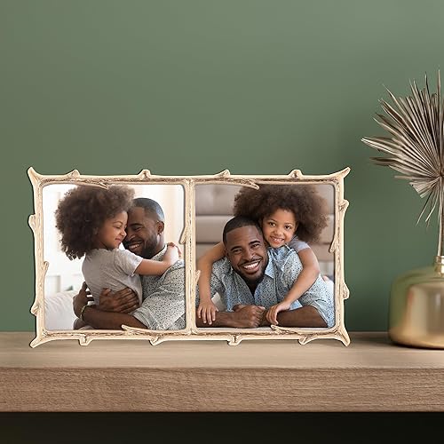 Vista 19 de Lawrence Frames 712657 Marco de fotos de metal plateado con diseño de ramas naturales de 5 x 7 pulgadas Plata