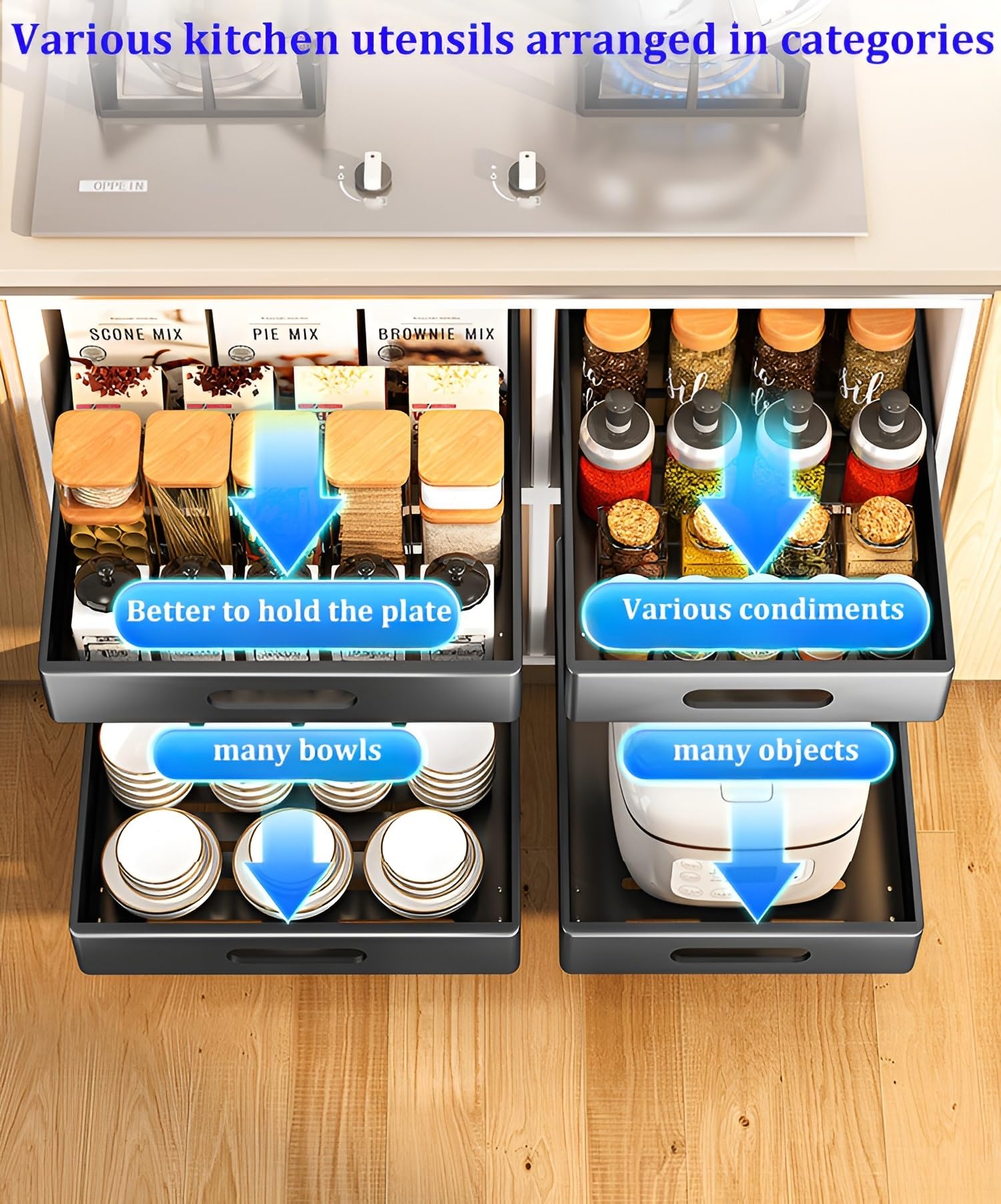 Organizzatore Armadio Espandibile - 2 Cassetti Scorrevoli Senza Viti