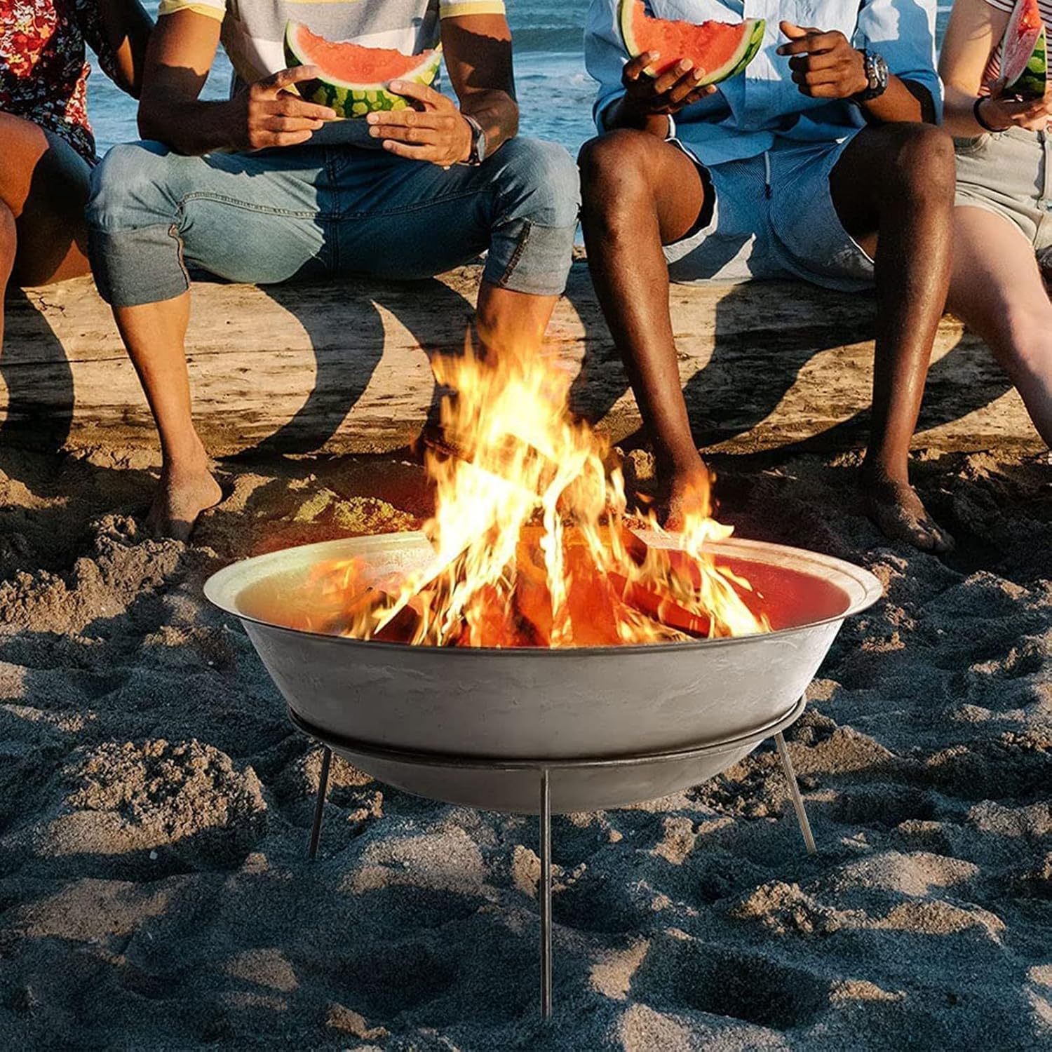 Outdoor Firepit Garden BBQ Grill 3 in 1 Garden Fire Pit Basket Patio Heater Log Burner Brazier Grill Round Stove Patio Heater Bowl