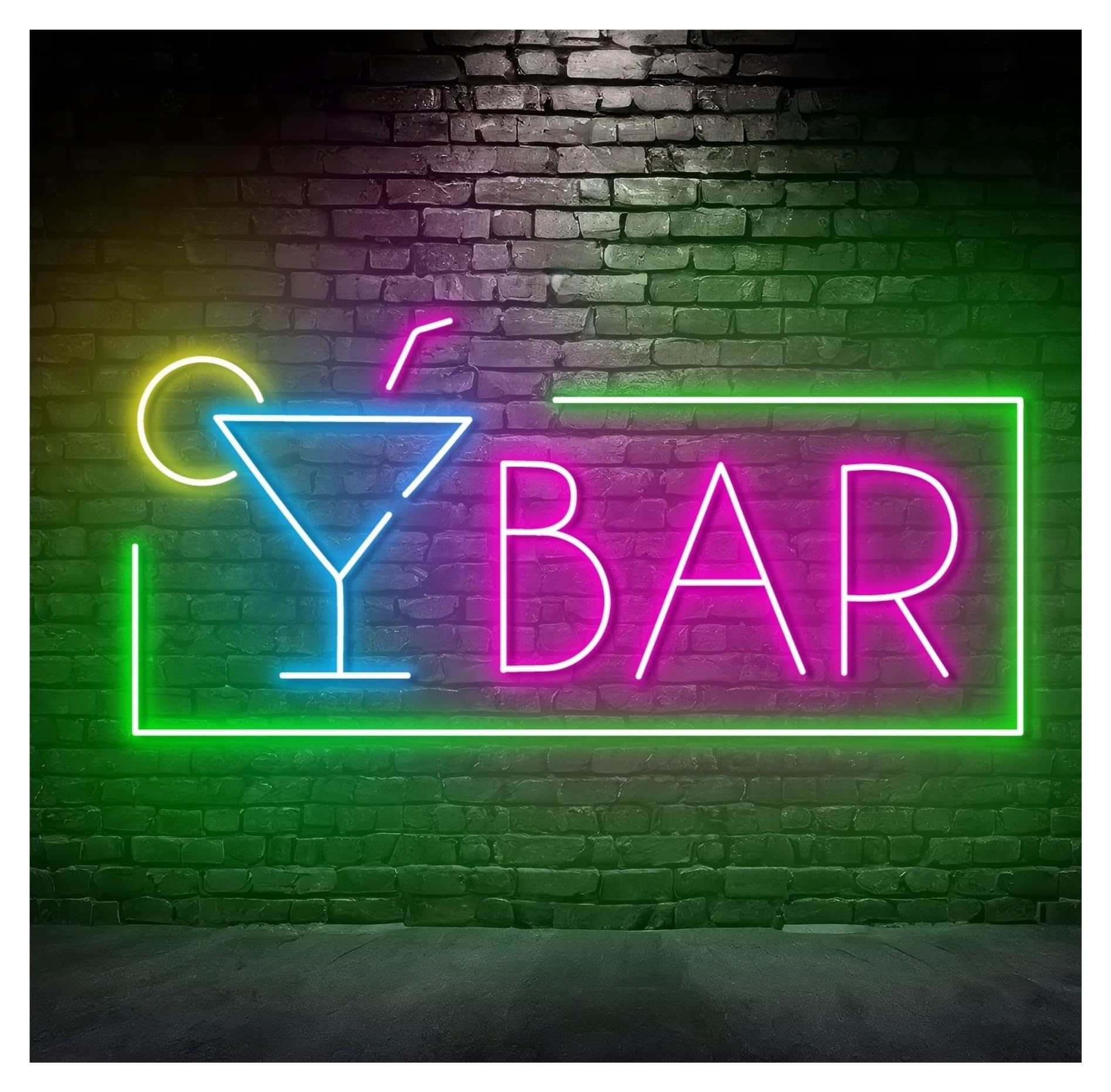 Hanging Art Neon Signs Cocktail Bar Neon Sign Pub Wall Event Party House Storefront Window Display Business Entrance 45cm