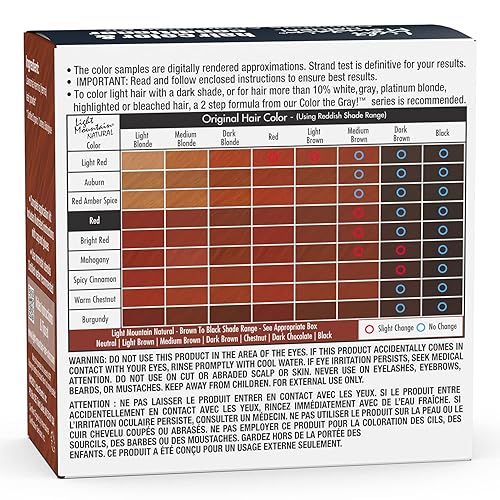 Miniatura 2 de Color de cabello natural y acondicionador Light Mountain rojo 4onzas paquete de 3